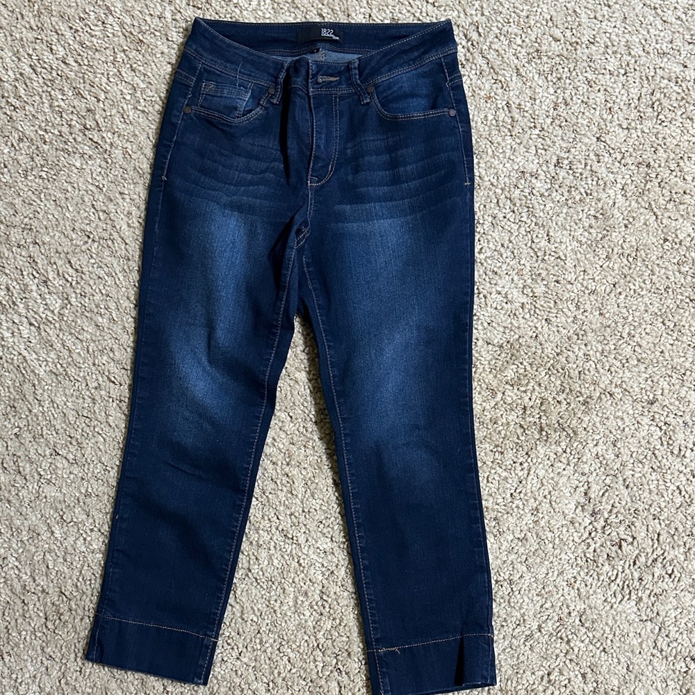 1822 Denim Women's Deep Blue Cropped Jeans